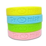 Debossed silicone bracelet